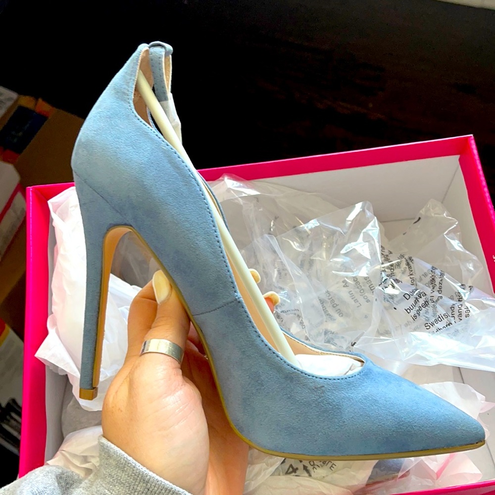 Blue Suede Heels